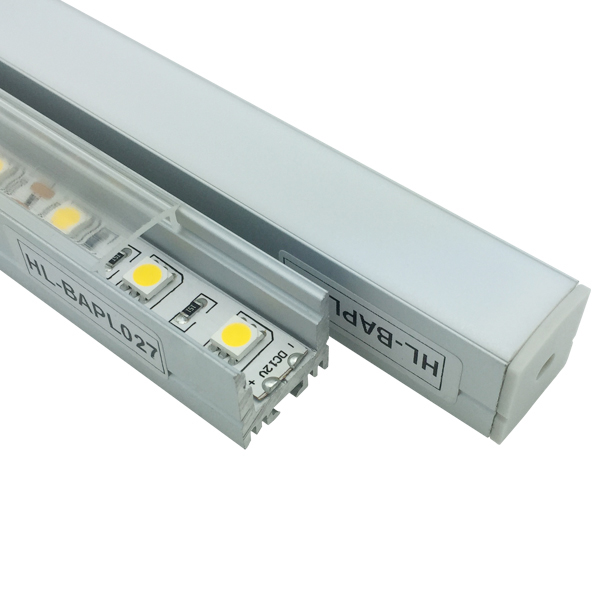 HL-BAPL027 Height 12.2mm High Power Recessed Extruded Aluminum Channel Profile Good heatsink For Width 16.97mm Ceiling and LED Pendent Lights